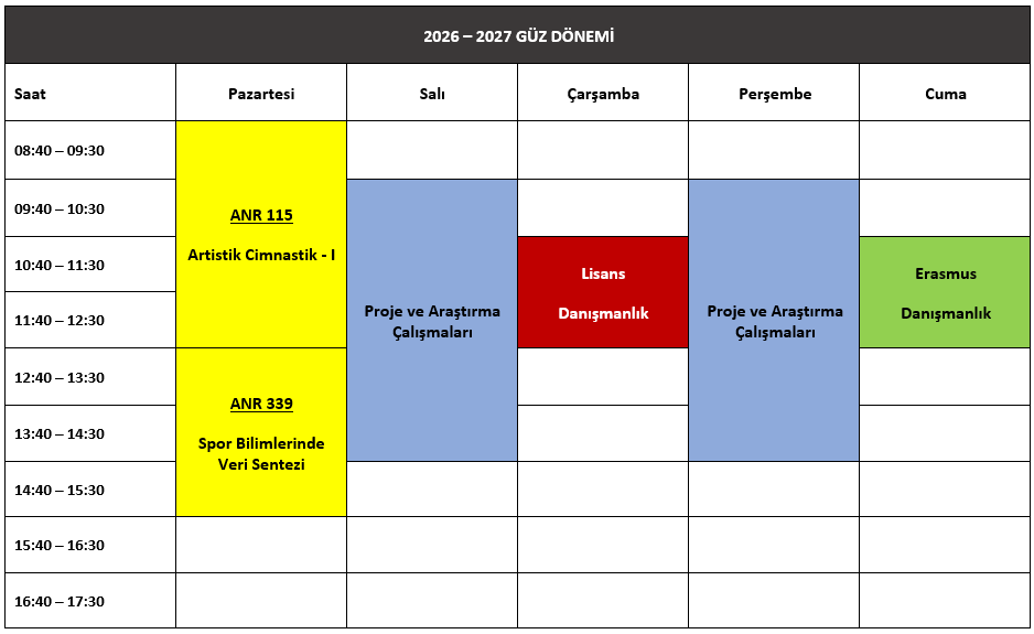 Ders Programı